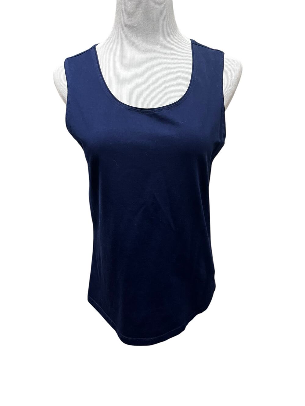 Kim Roger's Women's Blue Wide Strap Tank Top SIZE Medium